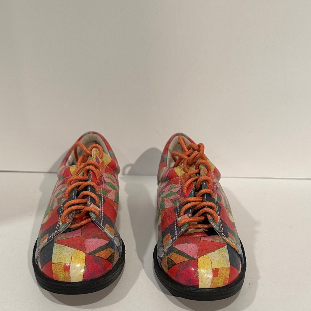 Vintage ICON Wearable Art Colorful Patchwork Women's Shoes - Picture 4 of 6